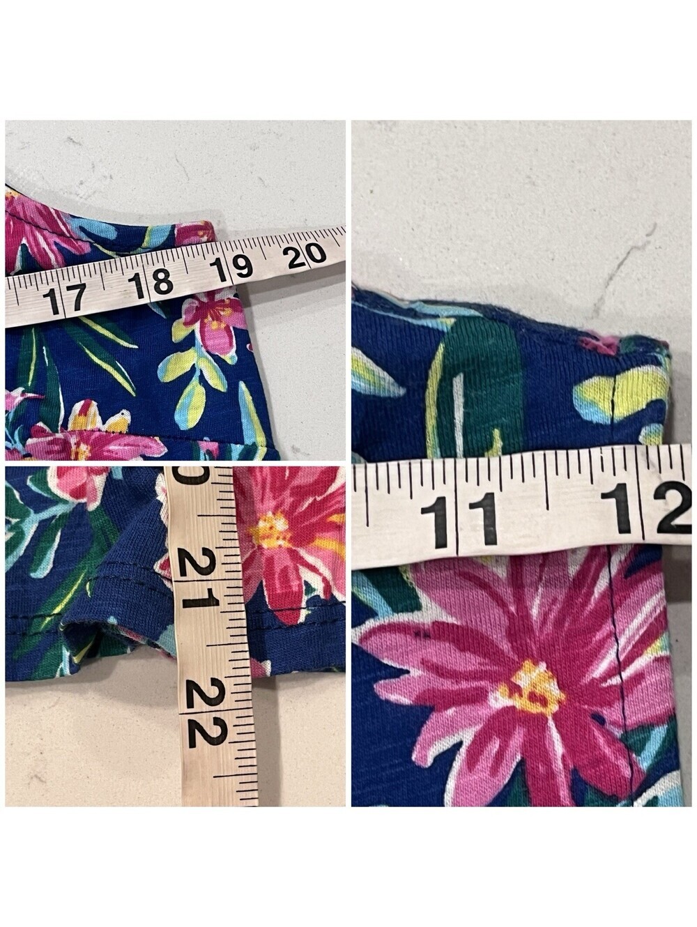 Stella Parker Floral Peplum Blouse Women’s Small Tropical Beach Coastal Preppy - Picture 6 of 9